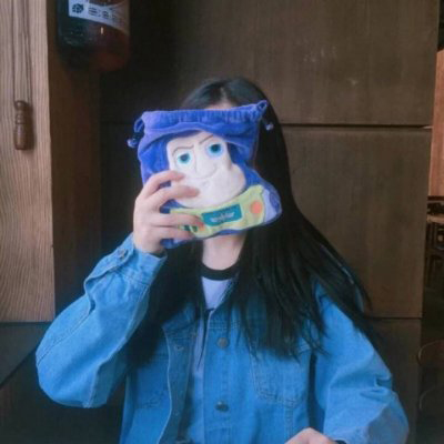 韩国蓝色系女生头像