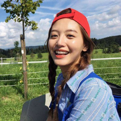 韩国蓝色系女生头像