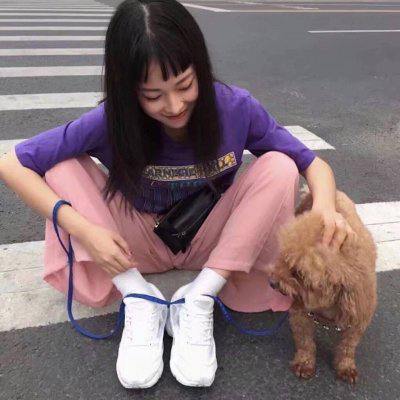 紫色系韩版女生头像