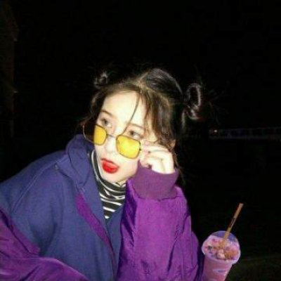 紫色系韩版女生头像