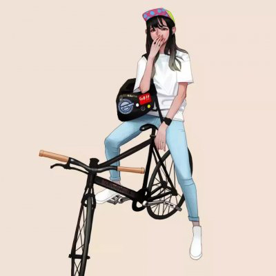 手绘女生 霸气超拽全身头像