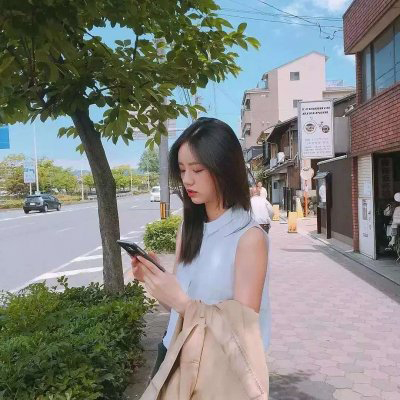 好看侧身侧面女生头像图片