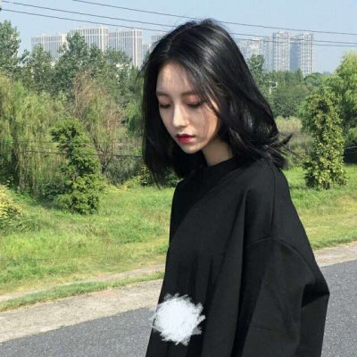 好看侧身侧面女生头像图片