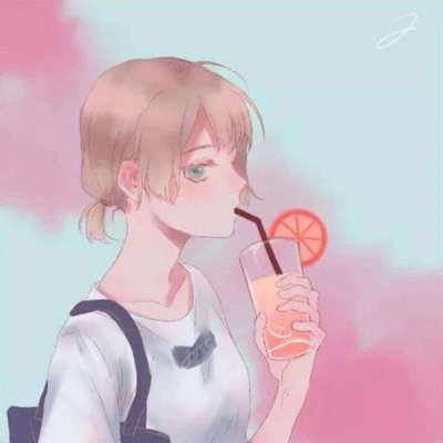 呆萌动漫情头两张分开