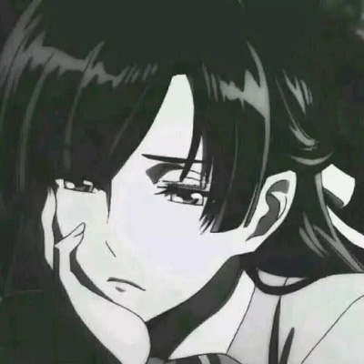 女生动漫黑白头像