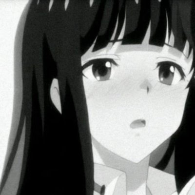 女生动漫黑白头像