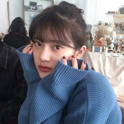 高清蓝色系女生头像