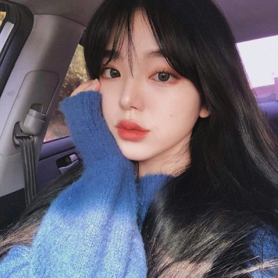 高清蓝色系女生头像