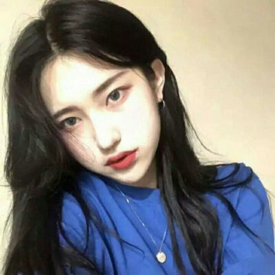 高清蓝色系女生头像