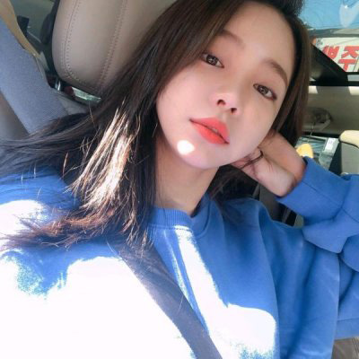 高清蓝色系女生头像