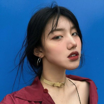 高清蓝色系女生头像