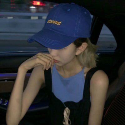 高清蓝色系女生头像