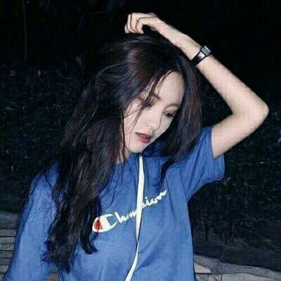 高清蓝色系女生头像