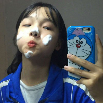 高清蓝色系女生头像