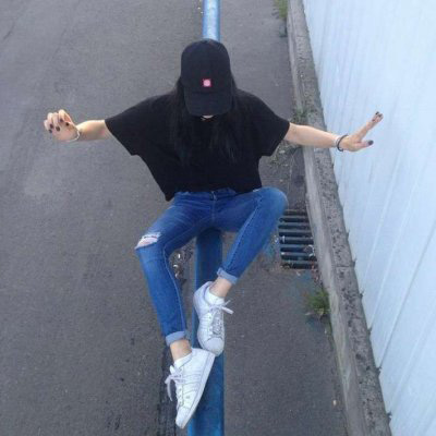 高清蓝色系女生头像