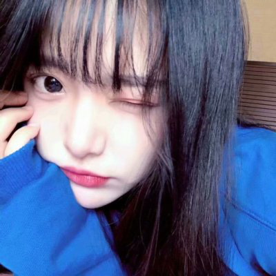 高清蓝色系女生头像
