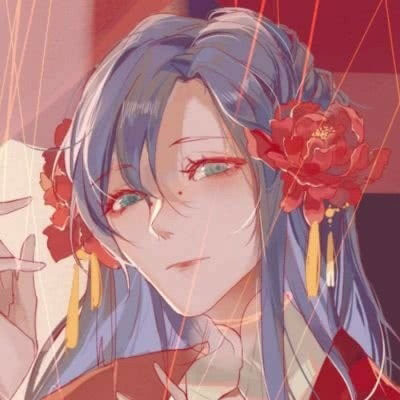 古风情侣头像高清两张 淡雅古风唯美红衣一对