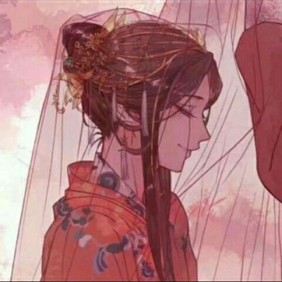 古风情侣头像高清两张 淡雅古风唯美红衣一对