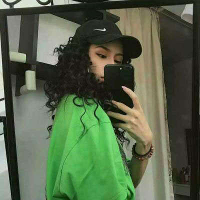 高清穿绿色衣服女生qq头像图片