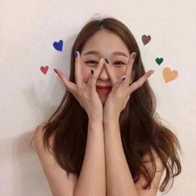 粉色控韩系少女头像图片