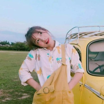 粉色控韩系少女头像图片