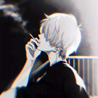 动漫黑白孤独伤感头像图片