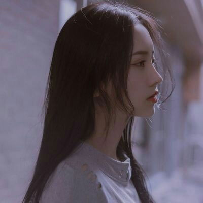 清纯女生头像 气质侧脸清新淡雅图片