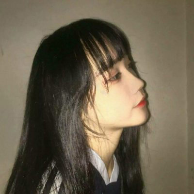 清纯女生头像 气质侧脸清新淡雅图片