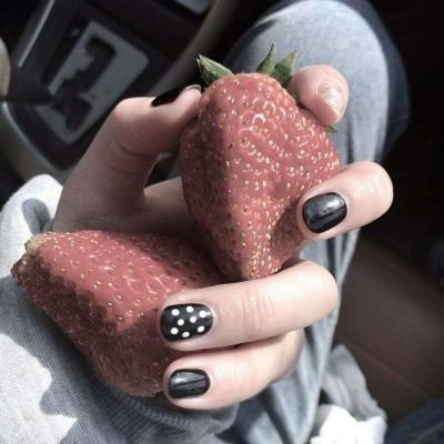 少女心草莓粉色系头像 粉色草莓头像小清新图片