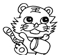 老虎简笔画图片大全 可爱卡通老虎头像