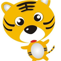 卡通老虎头像萌萌的