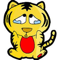 卡通老虎头像萌萌的