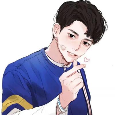 比心手势情侣头像 男女比心动漫头像
