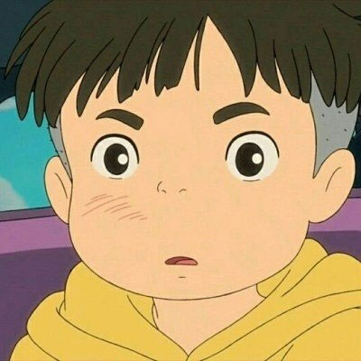 波妞宗介一左一右头像 两个一起拥抱和单个头像