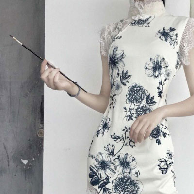 古风旗袍美女头像 真丝旗袍微信美女图片大全图片