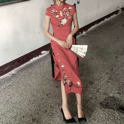 古风旗袍美女头像 真丝旗袍微信美女图片大全图片