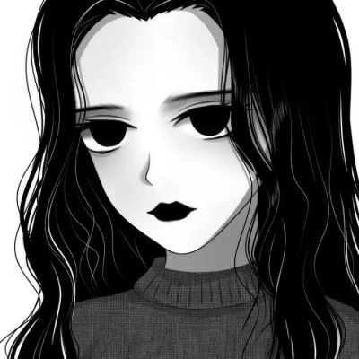动漫头像女生冷酷霸气 冷艳黑色侧脸头像