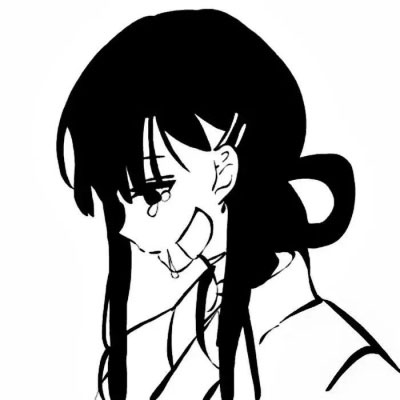 黑白动漫头像丧 很丧的女生头像动漫黑白