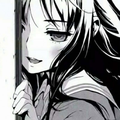 黑白动漫头像丧 很丧的女生头像动漫黑白