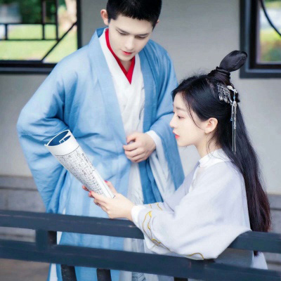高清情头古风一男一女 真人情头淡雅古风唯美