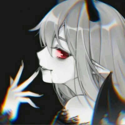 二次元黑暗系情侣头像 高清黑化动漫情侣头像一对两张