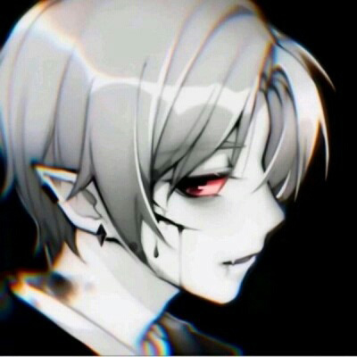 二次元黑暗系情侣头像 高清黑化动漫情侣头像一对两张
