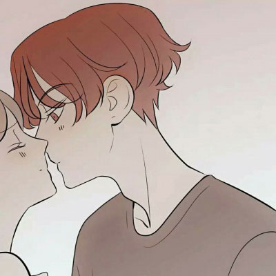 漫画亲吻情头一人一半 污系接吻图片