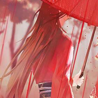古风嫁衣红色双人头像 二次元红色系情头