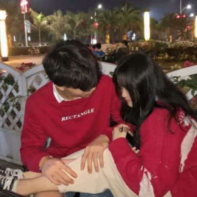 古风嫁衣红色双人头像 二次元红色系情头