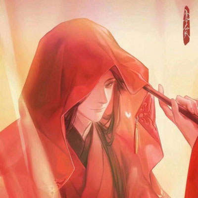古风嫁衣红色双人头像 二次元红色系情头