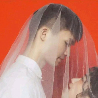 古风嫁衣红色双人头像 二次元红色系情头