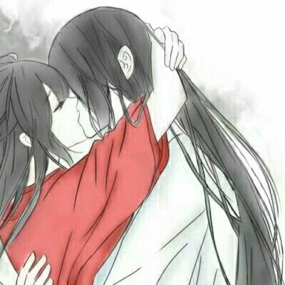 古风嫁衣红色双人头像 二次元红色系情头