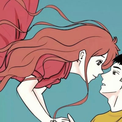 情侣头像双人亲吻一对 真人一人一半接吻