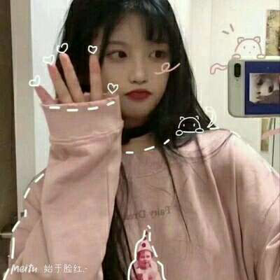 涂鸦头像女生可爱 简单涂鸦女生真人创意头像图片